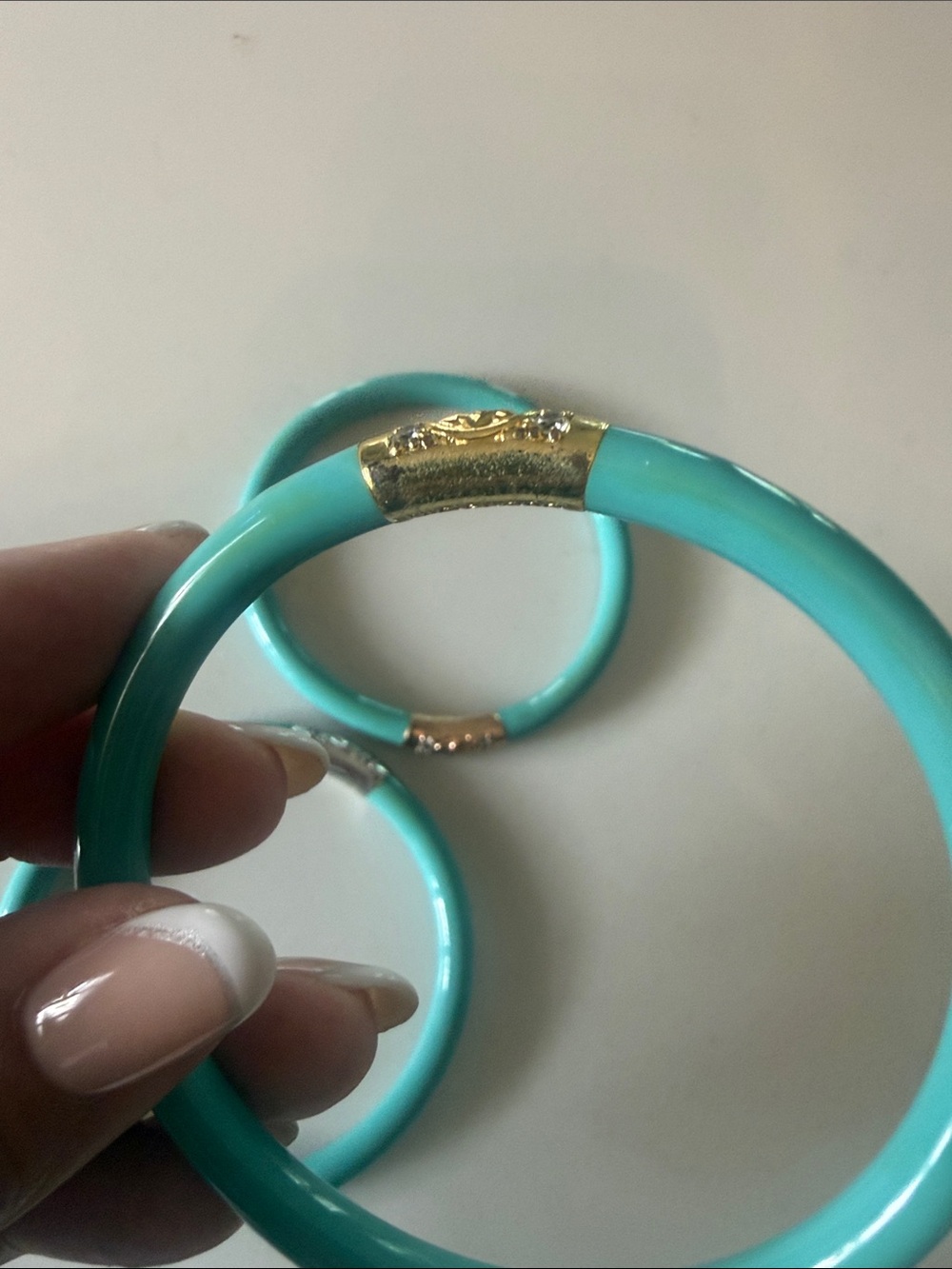 Budhagirl three kings all weather bangles in Turquoise - Picture 6 of 7